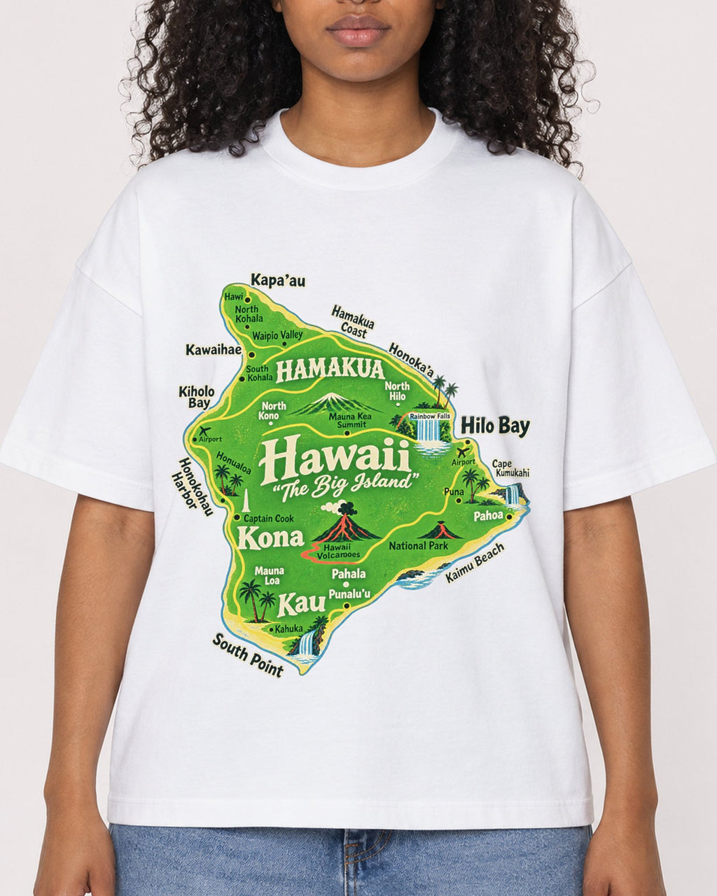 Mockup Boxy Heavyweight Tee White female close-up 05