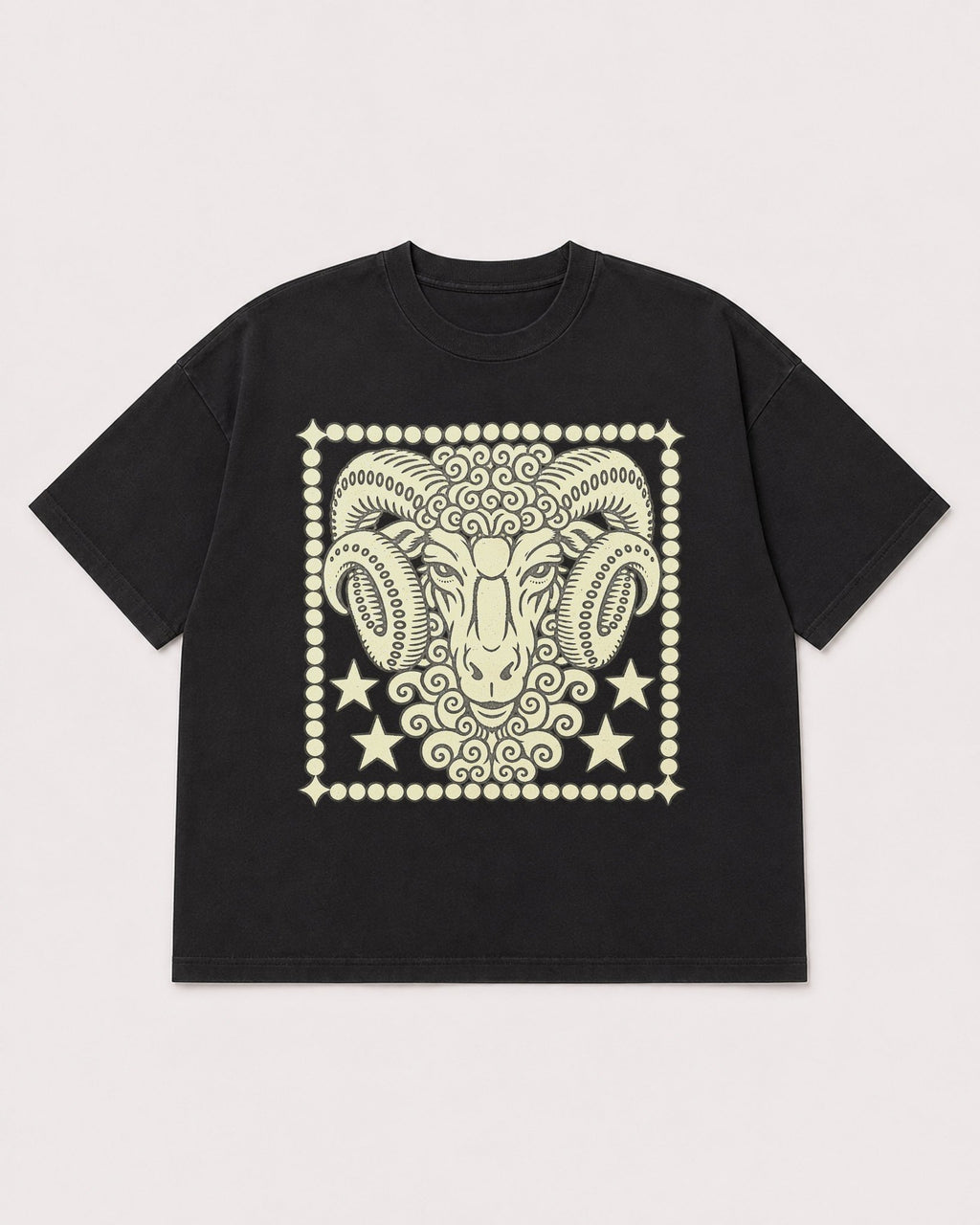 Mockup Boxy Heavyweight Tee Black product