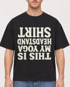 Mockup Boxy Heavyweight Tee Black male close-up 38