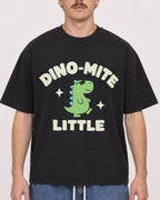 Mockup Boxy Heavyweight Tee Black male close-up 19