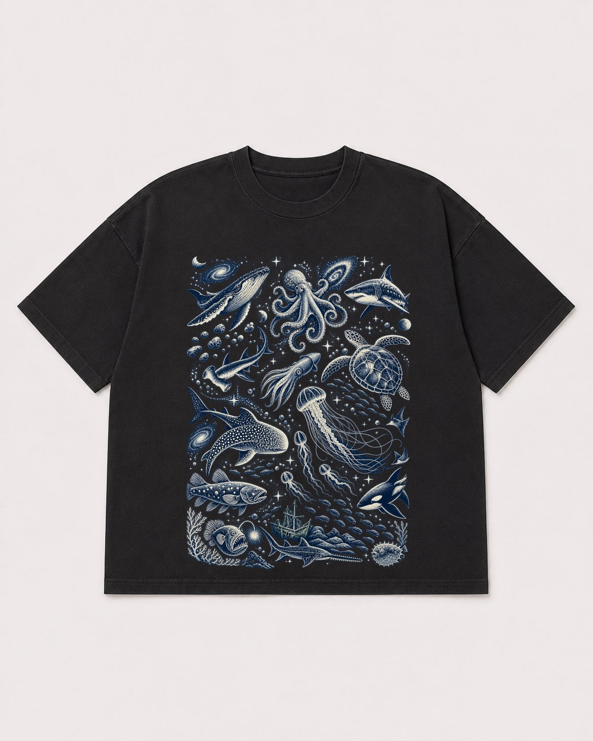 Mockup Boxy Heavyweight Tee Black product