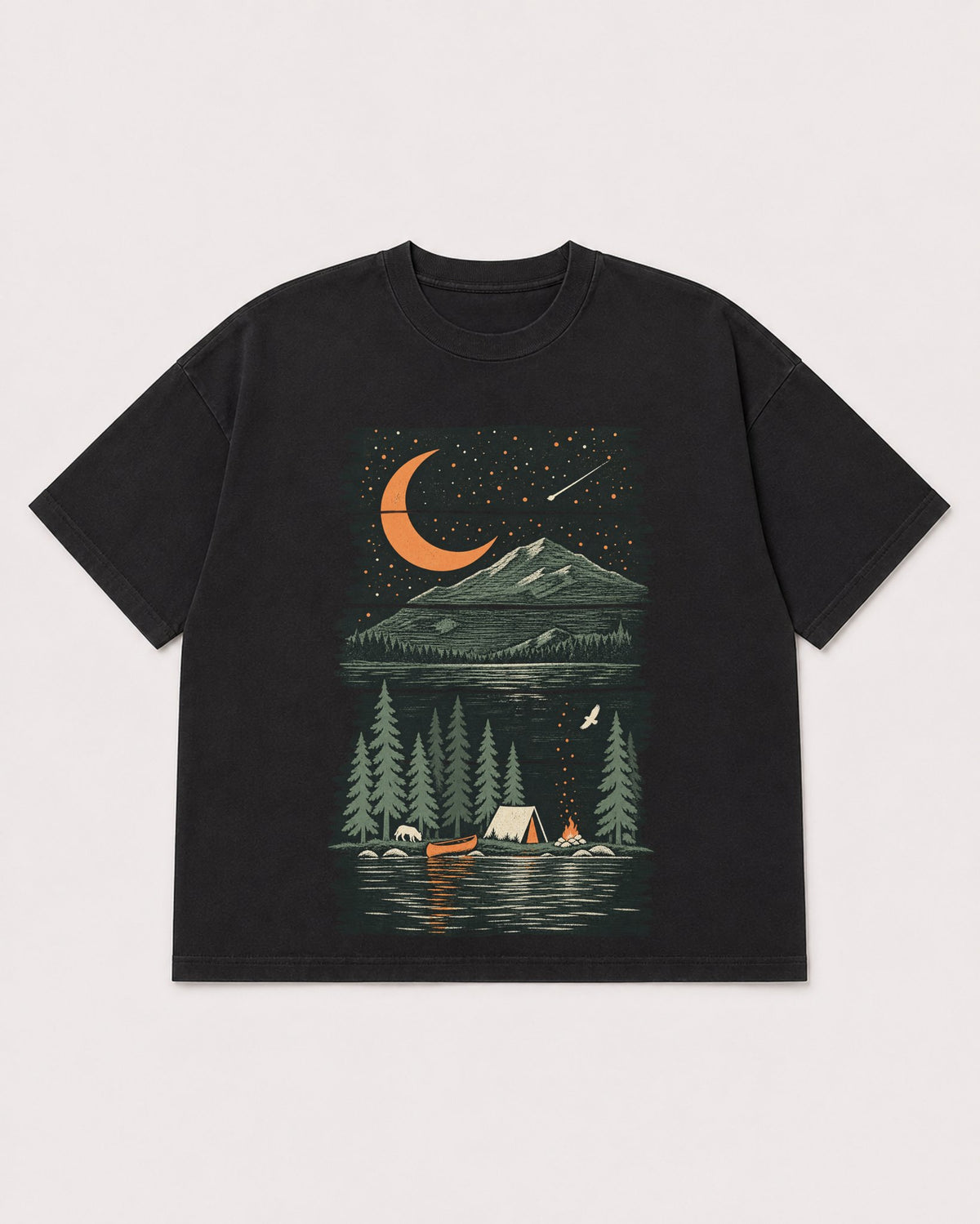 Mockup Boxy Heavyweight Tee Black product