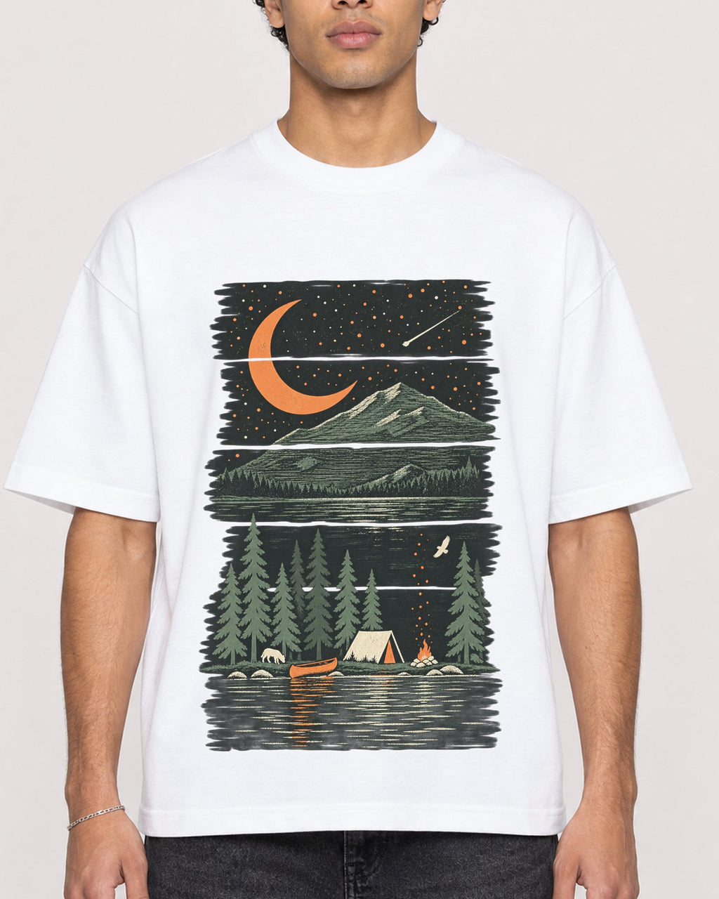 Mockup Boxy Heavyweight Tee White male close-up 10