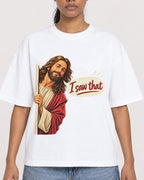 Mockup Boxy Heavyweight Tee White female close-up 25