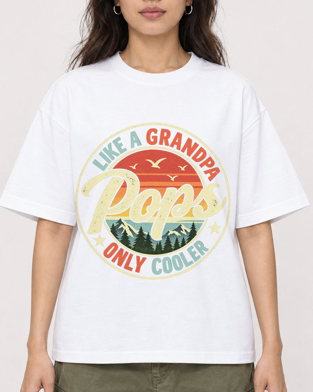 Mockup Boxy Heavyweight Tee White female close-up 02