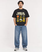 Mockup Boxy Heavyweight Tee Black male full-body 02