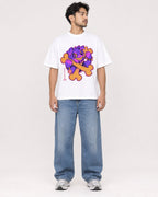 Mockup Boxy Heavyweight Tee White male full-body 02