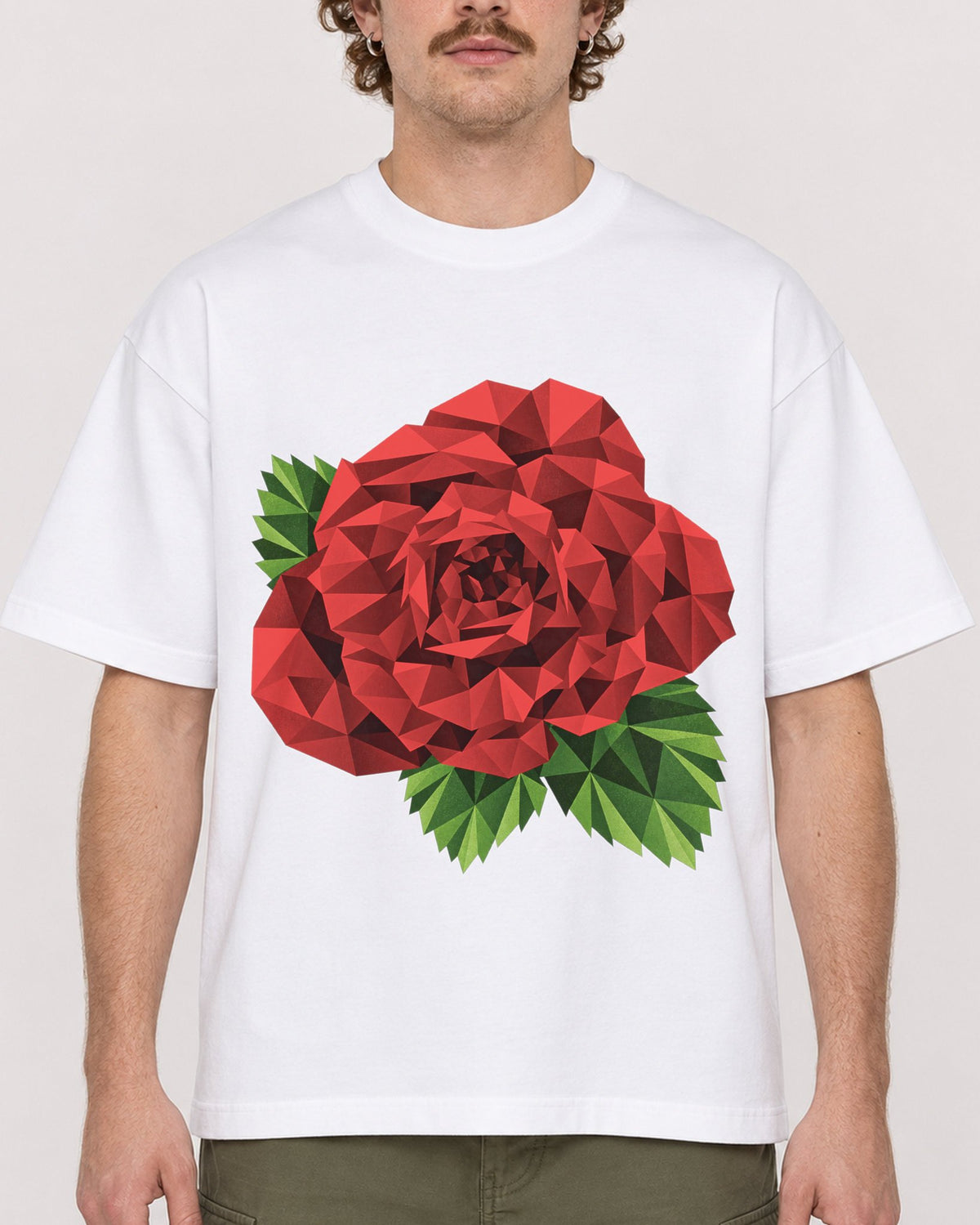 Mockup Boxy Heavyweight Tee White male close-up 09