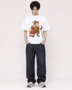 Mockup Boxy Heavyweight Tee White male full-body 11