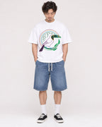 Mockup Boxy Heavyweight Tee White male full-body 03