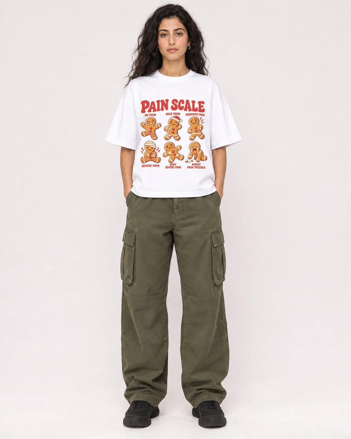 Mockup Boxy Heavyweight Tee White female full-body 07