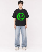 Mockup Boxy Heavyweight Tee Black male full-body 01