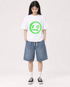 Mockup Boxy Heavyweight Tee White female full-body 01