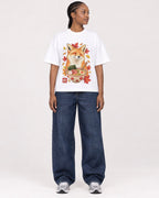Mockup Boxy Heavyweight Tee White female full-body 44