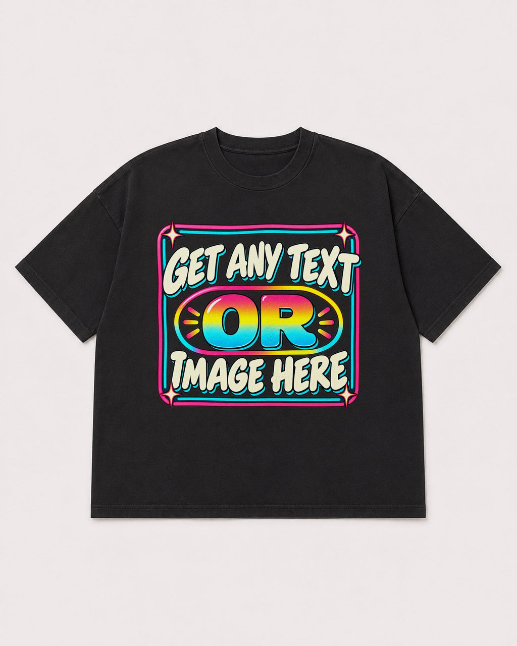 Mockup Boxy Heavyweight Tee Black product