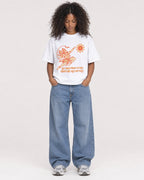 Mockup Boxy Heavyweight Tee White female full-body 05