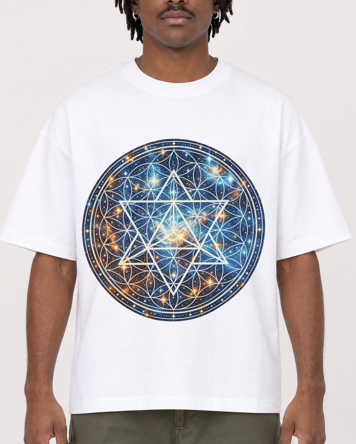 Mockup Boxy Heavyweight Tee White male close-up 04