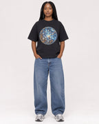 Mockup Boxy Heavyweight Tee Black female full-body 04