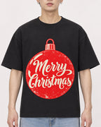 Mockup Boxy Heavyweight Tee Black male close-up 01