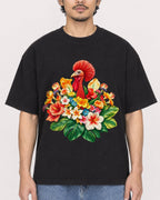 Mockup Boxy Heavyweight Tee Black male close-up 02
