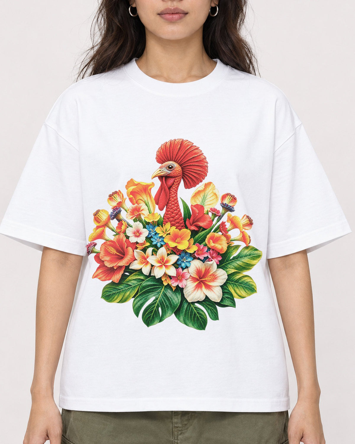 Mockup Boxy Heavyweight Tee White female close-up 02