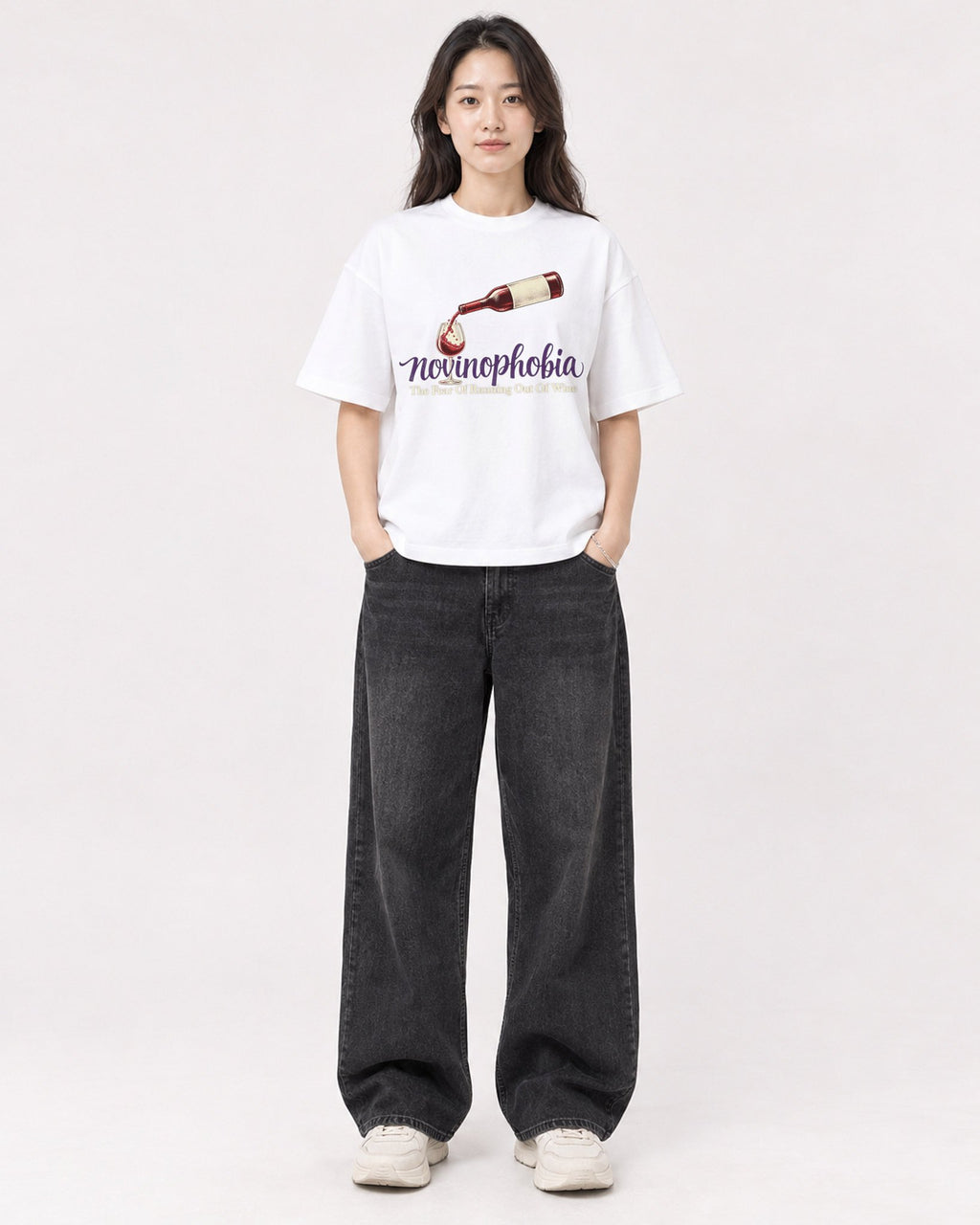 Mockup Boxy Heavyweight Tee White female full-body 03