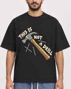 Mockup Boxy Heavyweight Tee Black male close-up 07