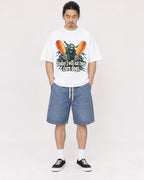 Mockup Boxy Heavyweight Tee White male full-body 43