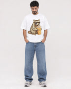 Mockup Boxy Heavyweight Tee White male full-body 07