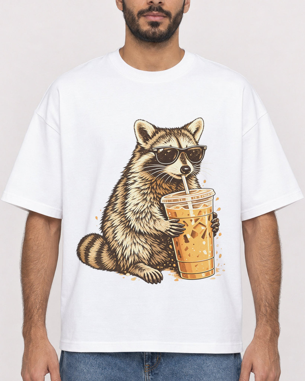Mockup Boxy Heavyweight Tee White male close-up 07