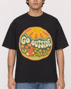 Mockup Boxy Heavyweight Tee Black male close-up 06