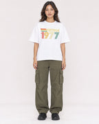 Mockup Boxy Heavyweight Tee White female full-body 02