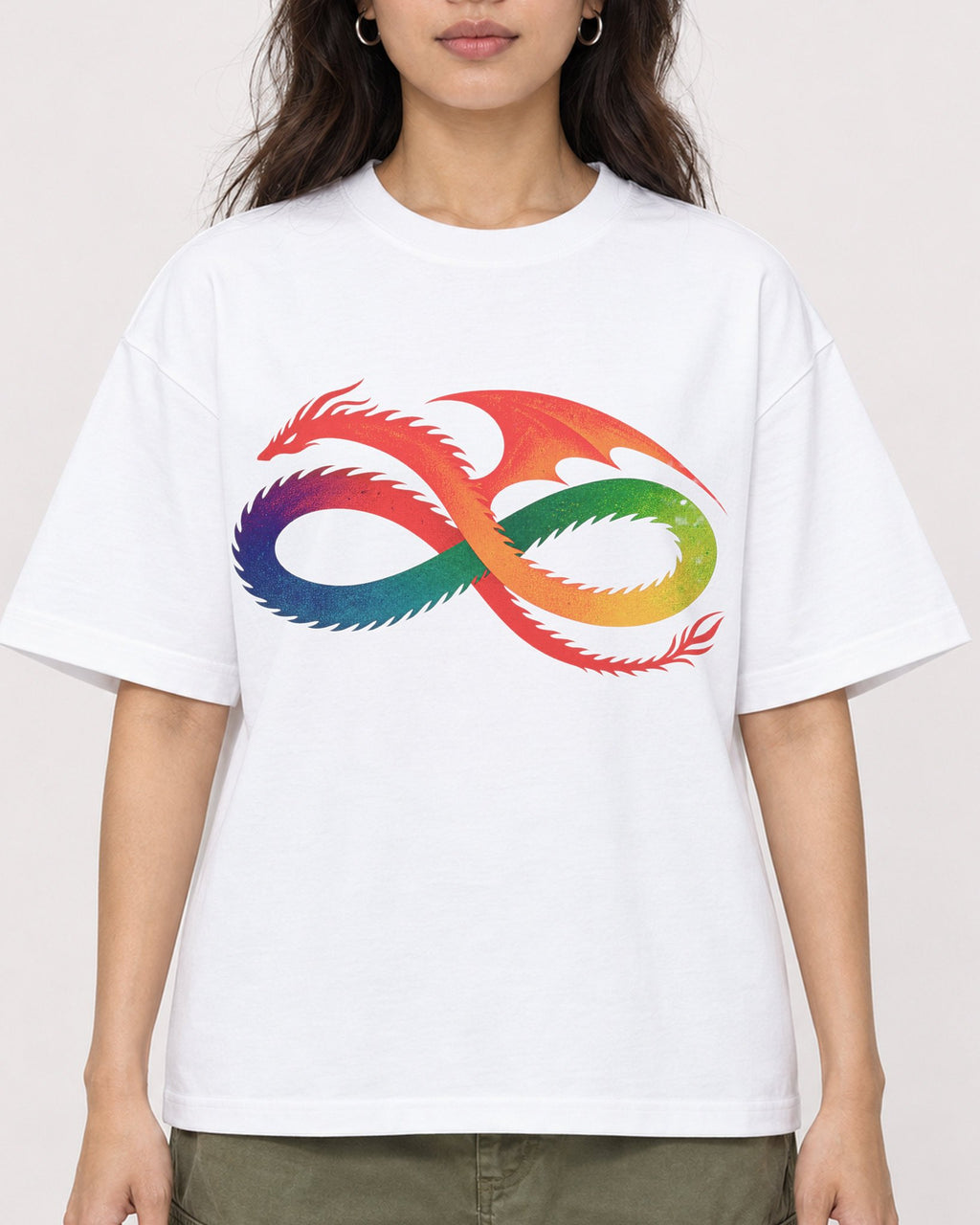 Mockup Boxy Heavyweight Tee White female close-up 02