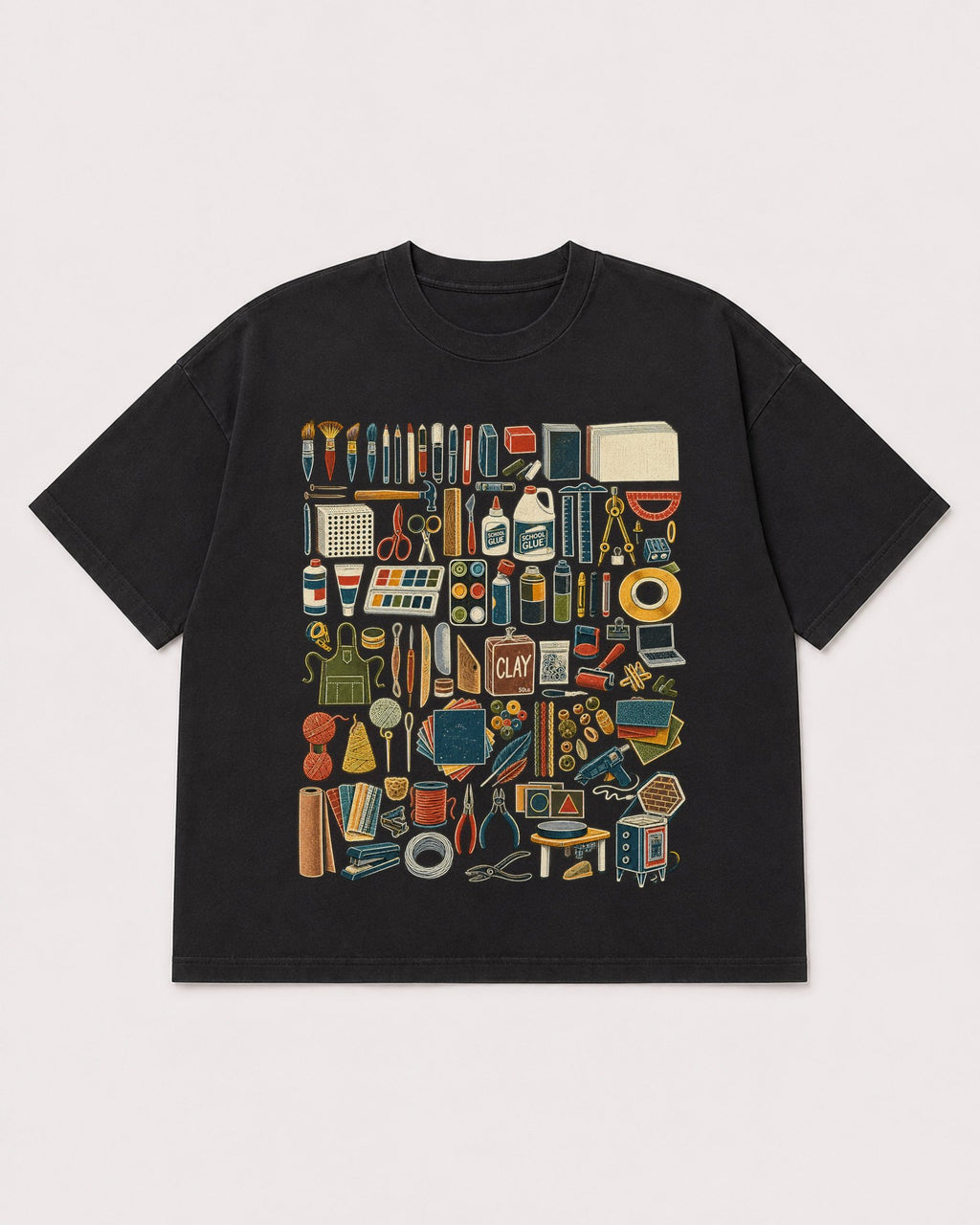 Mockup Boxy Heavyweight Tee Black product