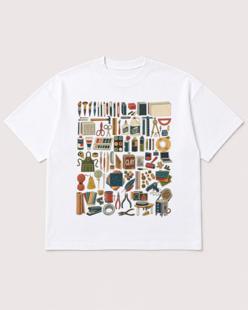 Mockup Boxy Heavyweight Tee White product