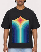 Mockup Boxy Heavyweight Tee Black male close-up 05