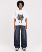 Mockup Boxy Heavyweight Tee White female full-body 14