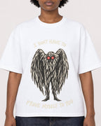 Mockup Boxy Heavyweight Tee White female close-up 14