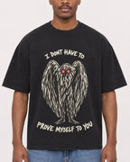 Mockup Boxy Heavyweight Tee Black male close-up 14