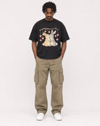 Mockup Boxy Heavyweight Tee Black male full-body 04