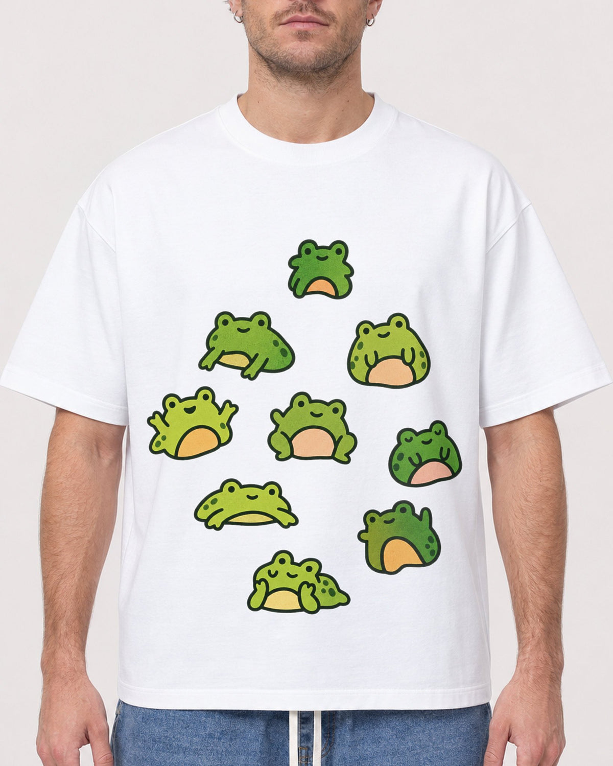 Mockup Boxy Heavyweight Tee White male close-up 08