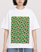 Mockup Boxy Heavyweight Tee White female close-up 11