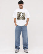 Mockup Boxy Heavyweight Tee White male full-body 07