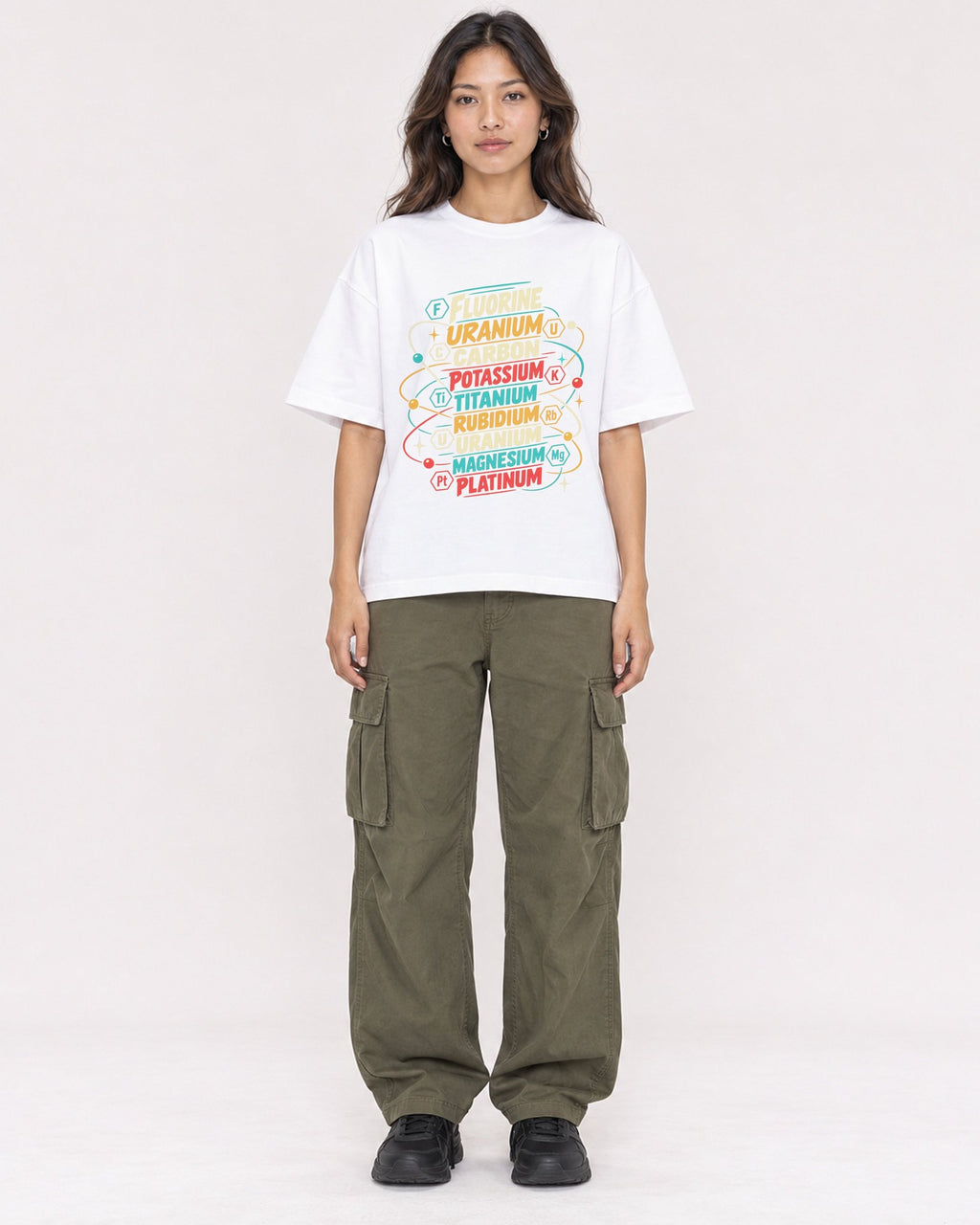 Mockup Boxy Heavyweight Tee White female full-body 02