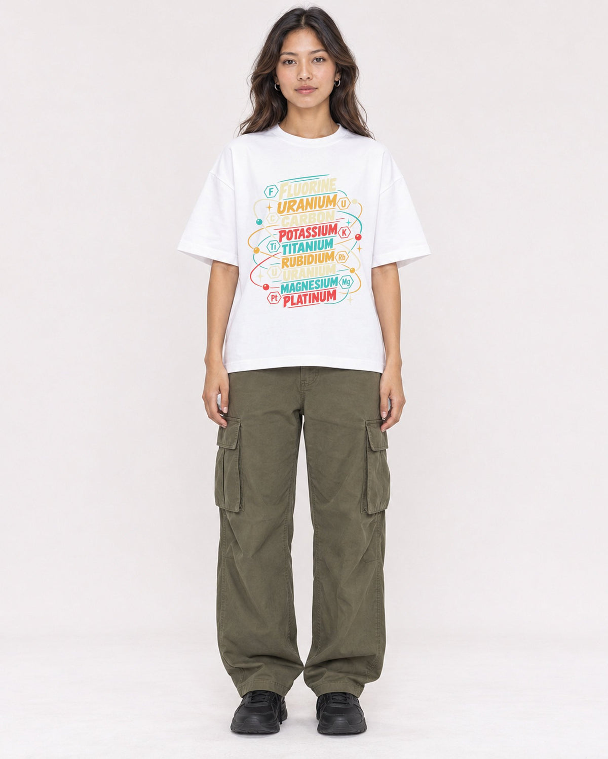 Mockup Boxy Heavyweight Tee White female full-body 02