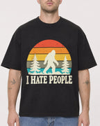 Mockup Boxy Heavyweight Tee Black male close-up 18