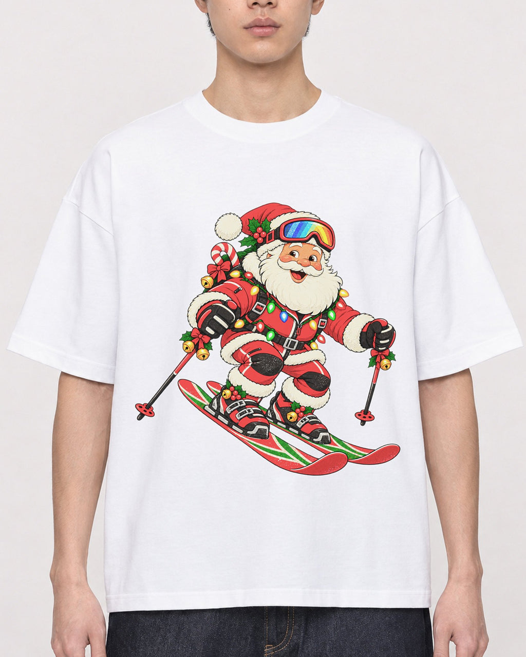 Mockup Boxy Heavyweight Tee White male close-up 01
