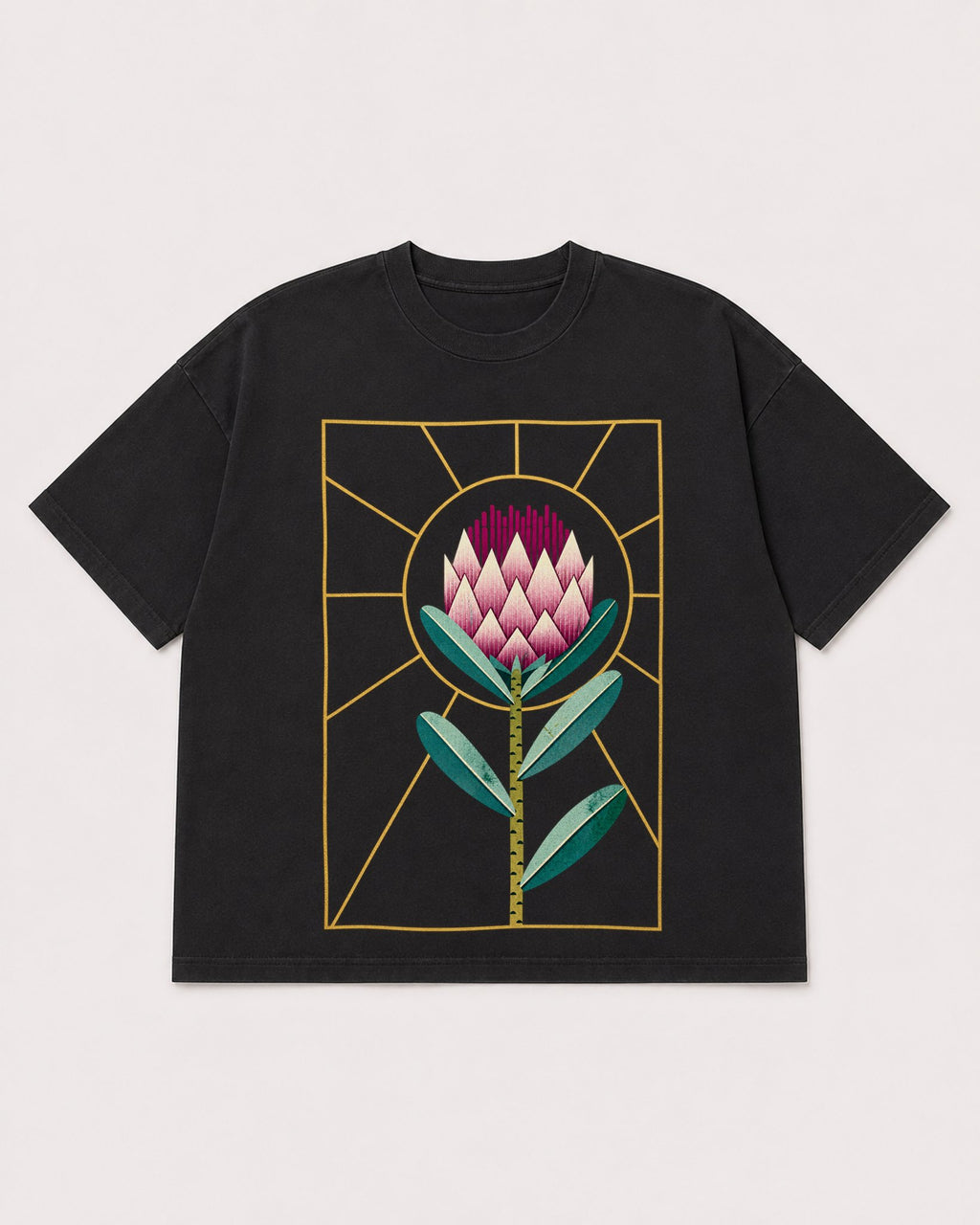 Mockup Boxy Heavyweight Tee Black product