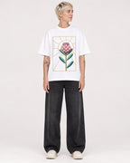 Mockup Boxy Heavyweight Tee White female full-body 48