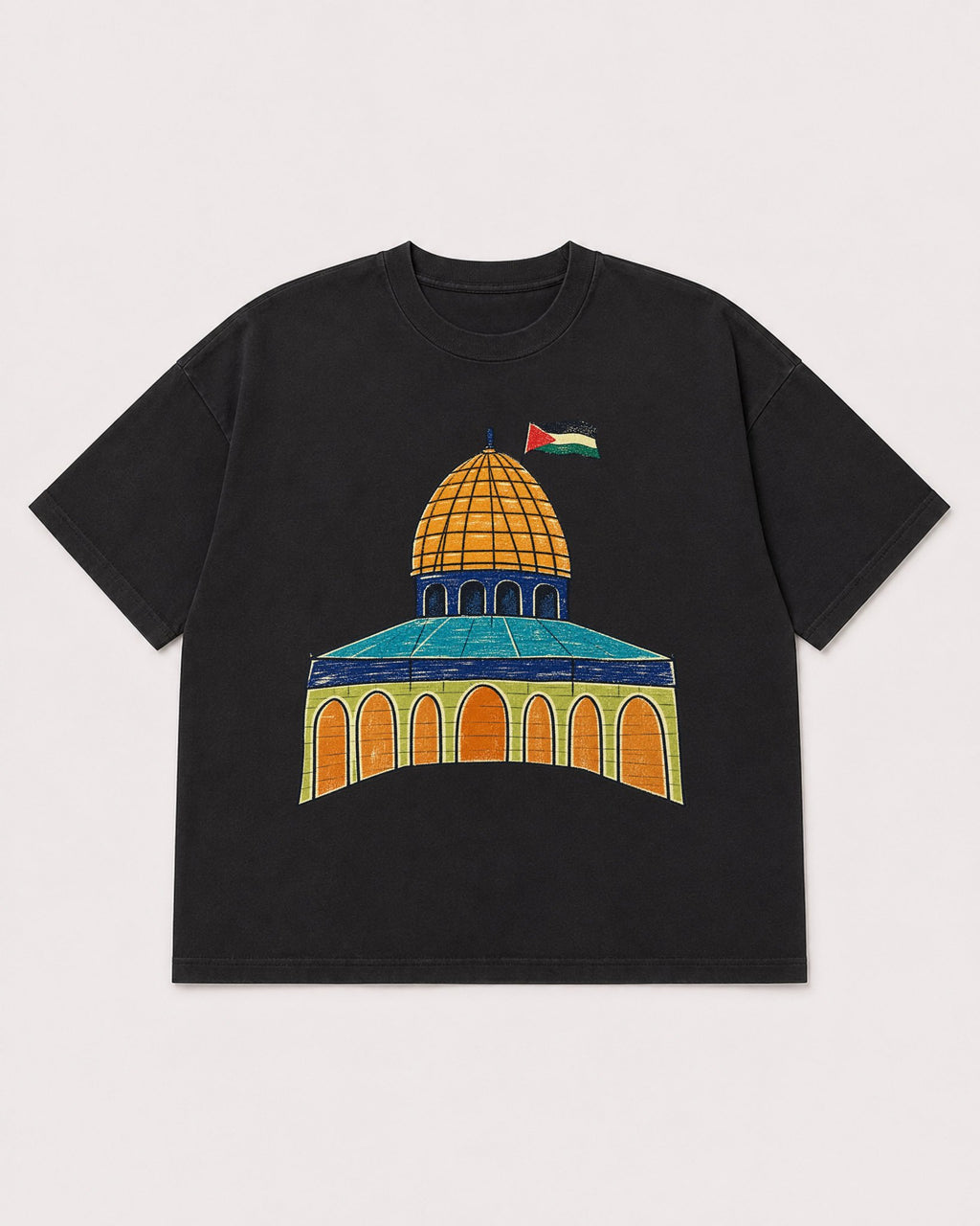 Mockup Boxy Heavyweight Tee Black product